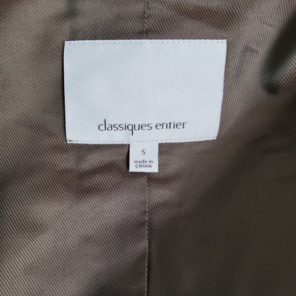 Classiques Entier Sequin Embellished 3/4 Sleeve Blazer Brown Size Small - Picture 5 of 9